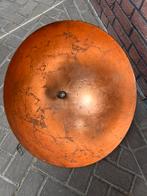 Grote lamp lampen kap goud wit, Ophalen, Gebruikt, Metaal, Minder dan 50 cm