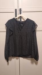 Seven Sisters - Zwarte geborduurde glitter blouse - XS, Kleding | Dames, Seven Sisters, Zwart, Ophalen of Verzenden, Zo goed als nieuw