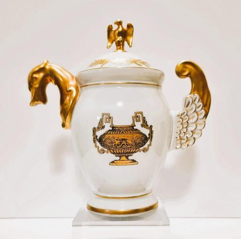 Antiek Franse Empire Koffiekan of Theepot met Zwanen handvat, Antiek en Kunst, Curiosa en Brocante, Ophalen of Verzenden