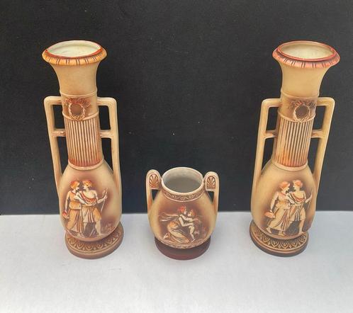 3 vazen schafer & Vater Jasperware, Antiek en Kunst, Antiek | Vazen, Ophalen of Verzenden