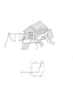 Boomhut met glijbaan en schommel, Kinderen en Baby's, Ophalen, Gebruikt, Hout