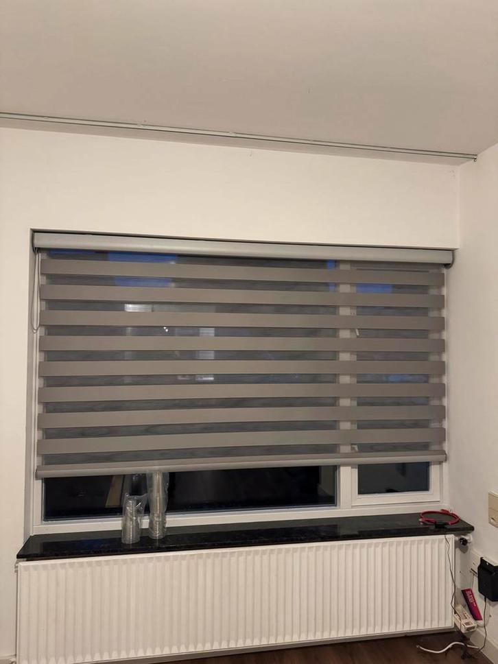 Rolgordijn - Grijstinten, Huis en Inrichting, Stoffering | Gordijnen en Lamellen, Zo goed als nieuw, 100 tot 150 cm, 50 tot 100 cm