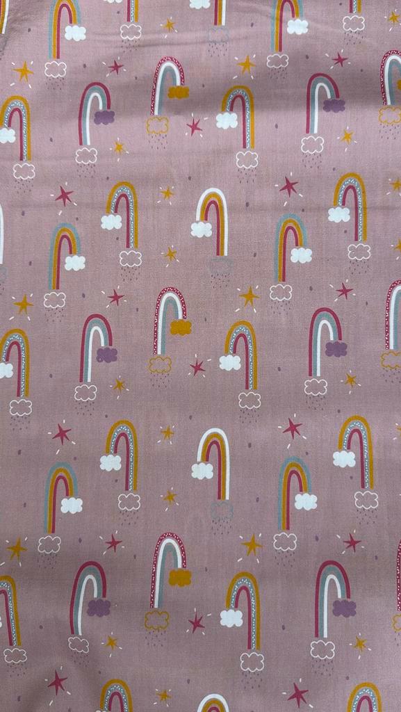 Rainbow katoen poplin, Hobby en Vrije tijd, Stoffen en Lappen, Zo goed als nieuw, Katoen, 120 cm of meer, 30 tot 200 cm, Ophalen of Verzenden