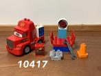 Duplo Cars Mack bij de race 10417 (compleet) 1, Ophalen of Verzenden, Zo goed als nieuw, Complete set, Duplo