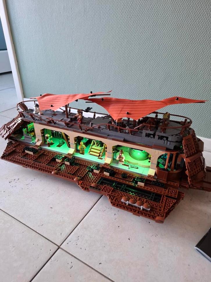 Lepin Jabba's Sail Barge met led kit, Kinderen en Baby's, Speelgoed | Bouwstenen, Gebruikt, Ophalen