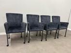 4 NIEUWE design eetkamerstoelen met wielen in velours 150 ps, Huis en Inrichting, Stoelen, Design, Nieuw, Ophalen of Verzenden