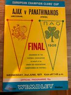Officieel programmaboekje Ajax Panathinaukos 1971, Tickets en Kaartjes, Overige typen, Eén persoon, Europa of Champions League