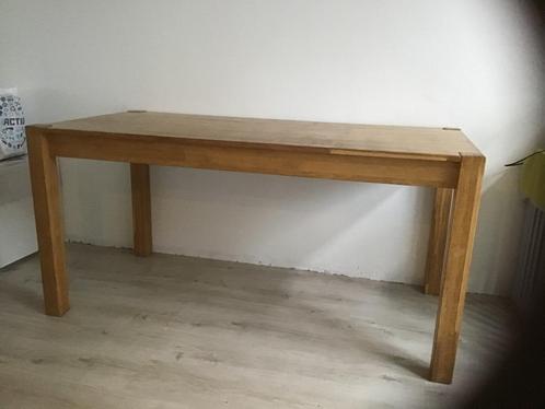 Massief eiken eettafel 160x80 tzt gratis in overleg, Huis en Inrichting, Tafels | Eettafels, Gebruikt, 50 tot 100 cm, 150 tot 200 cm