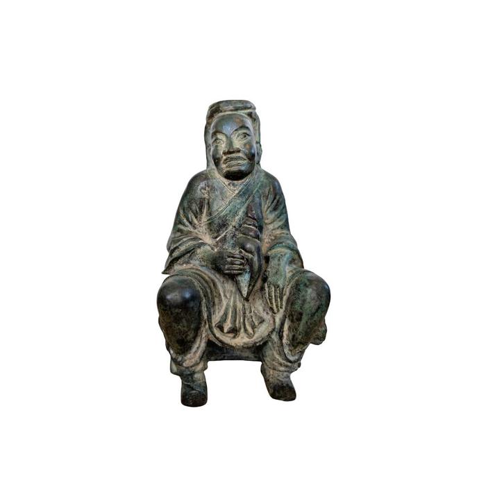 Antiek Chinees Monniksbeeld – Zuid-China 18e–19e Eeuw, Huis en Inrichting, Woonaccessoires | Boeddhabeelden, Gebruikt, Ophalen of Verzenden