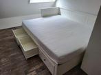 Ikea bed met matras, Huis en Inrichting, Slaapkamer | Bedden, 160 cm, Gebruikt, Wit, Hout