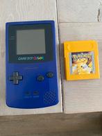 Gameboy Color - Paars - Inclusief Pokemon Yellow, Spelcomputers en Games, Spelcomputers | Nintendo Game Boy, Ophalen, Gebruikt