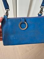 H.J. de Rooy leren tas, Sieraden, Tassen en Uiterlijk, Tassen | Damestassen, Ophalen of Verzenden, Gebruikt, Blauw, Schoudertasje