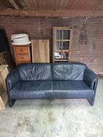 GRATIS Jori design bank blauw leer, Ophalen, Gebruikt, 200 tot 250 cm, Leer
