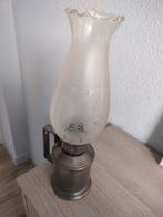 Tinnen schemerlamp, Ophalen, Gebruikt, Glas, Minder dan 50 cm