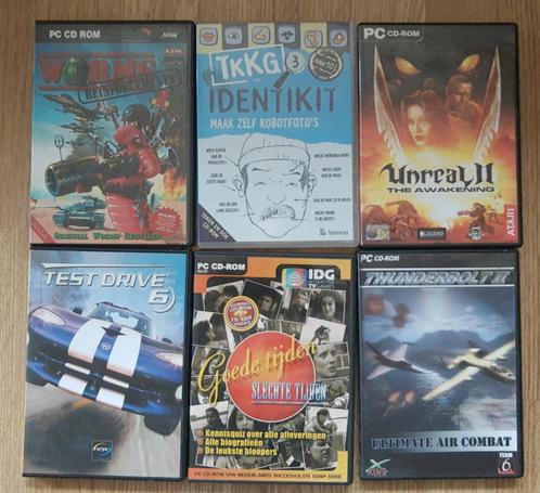 PC CD-ROM / Games Spellen / Thunderbolt / UNREAL II / Worms, Spelcomputers en Games, Games | Pc, Gebruikt, Ophalen of Verzenden