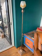 Stijlvolle Staande Lamp met Glazen Kap, Antiek en Kunst, Ophalen