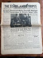 WO2 Amerikaans Stars Stripes Feb 1945 Jeep Curchill Iwo Jima, Verzenden, Nederland, Boek of Tijdschrift, Landmacht