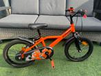 Stoere 16 inch BTWIN kinderfiets incl zijwielen, Ophalen, BTWIN, 16 inch, Handrem