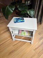 Krantenbak met bijzettafeltje  - zgan, Huis en Inrichting, Minder dan 55 cm, Gebruikt, Brocante taupe grijs beige, Rechthoekig