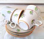 Antieke Kop en schotels porselein, 4 x, Ophalen of Verzenden