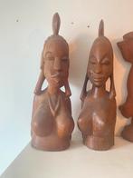 Houten snij werk dames beelden, Antiek en Kunst, Kunst | Beelden en Houtsnijwerken, Ophalen