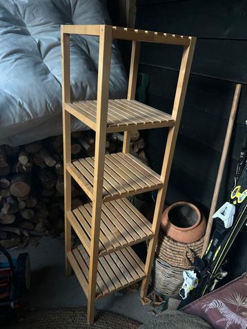 Houten Stellingkast met 4 Planken beschikbaar voor biedingen