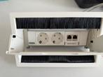 Inbouw unit tafel met 2 stopcontacten en 2 netwek, Ophalen, Gebruikt