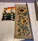 Borduurstramien voorbedrukt zonnebloemen en DMC garen, Hobby en Vrije tijd, Borduren en Borduurmachines, Ophalen of Verzenden