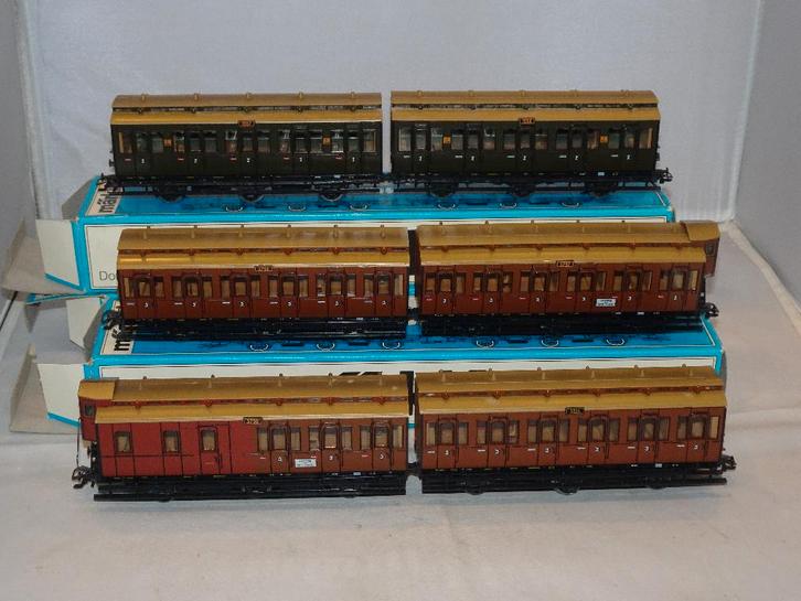 Marklin Pruisische dubbele wagons 4207/4208/4209 OVP (#921), Hobby en Vrije tijd, Modeltreinen | H0, Nieuw, Wagon, Wisselstroom