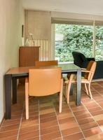 4 Design Eetkamerstoelen Hennie de Jong FE 02 lichtbruinleer, Ophalen, Gebruikt, Bruin, Hout