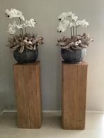 2 hout meerpalen meerpaal zuil pilaar zuilen pilaren 1m hoog, Huis en Inrichting, Ophalen