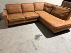 Cognac kleurige hoekbank in nette staat, ., Hoekbank, Ophalen of Verzenden, Zo goed als nieuw