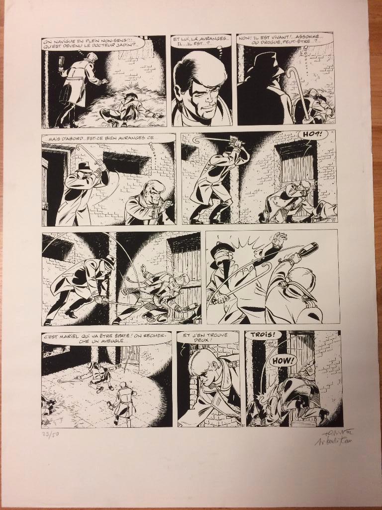 Originele zeefdrukpagina uit Rik Ringers - reeks, Europa, Ophalen of Verzenden, Zo goed als nieuw, Eén comic