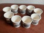 8 eierdopjes Villeroy & Boch Amsterdamse grachten, Gebruikt, Overige typen, Ophalen of Verzenden, Overige stijlen