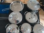 2 x Pannen set   zeer nette staat, Huis en Inrichting, Keuken | Potten en Pannen, Ophalen, Zo goed als nieuw, Rvs, Pannenset