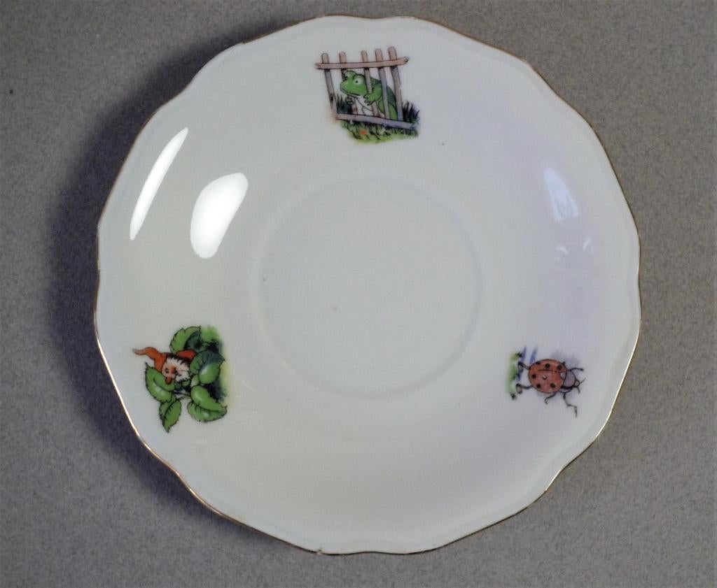 porselein bordje kinderservies, decor: Doktor Bolíto, Verzenden