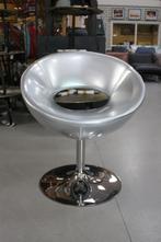 3 leuke ronde eetkamerstoelen eggchair rvs zilver draaibaar, Huis en Inrichting, Stoelen, Ophalen, Zo goed als nieuw, Metaal, Drie