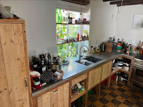 Keuken te koop, Huis en Inrichting, Keuken | Complete keukens, Gebruikt, Hoekkeuken, Overige kleuren, Overige materialen, Ophalen