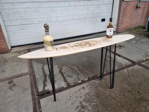 Surfplank Bar Tafel met Gravure - NIEUW Tiki Bar, Huis en Inrichting, Woonaccessoires | Wanddecoraties, Ophalen of Verzenden