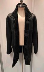 Zwarte parka lammy coat - heren maat XL - lamsleer lamsvacht, Kleding | Heren, Jassen | Winter, Ophalen of Verzenden, Zo goed als nieuw