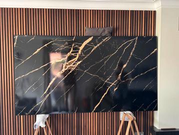 Luxe Televisie wand (meubel) zwart/goud