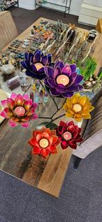Lotus waxinelichthouders met standaard, Ophalen of Verzenden, Nieuw, Overige materialen, 25 tot 50 cm