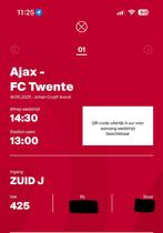 2 kaarten Ajax - twente vak 425, Twee personen, April