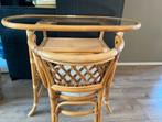 Vintage rotan bureau, Huis en Inrichting, Tafels | Sidetables, Ophalen, 50 tot 100 cm, Zo goed als nieuw, 25 tot 50 cm