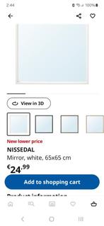 Mirror, Huis en Inrichting, Woonaccessoires | Spiegels, Ophalen, Minder dan 50 cm, Zo goed als nieuw, Minder dan 100 cm