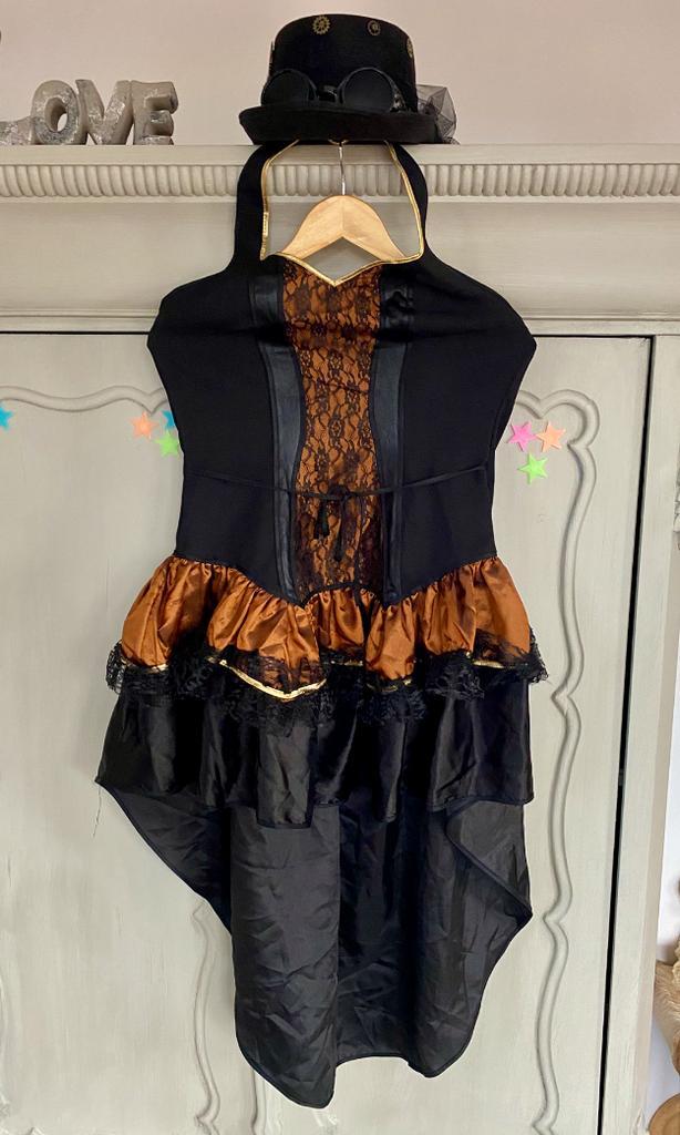 Steampunk Kostuum Dames Maat 36 + Hoed, Kleding | Dames, Carnavalskleding en Feestkleding, Zo goed als nieuw, Kleding, Historisch