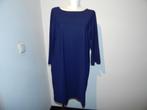 Ladress donker blauwe stretch jurk uitlopende mouw XXL, Maat 46/48 (XL) of groter, Zo goed als nieuw, Knielengte, LaDress