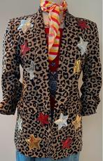 Oeteldonk Jas Panterprint met Sterren, Maat 38/40 (M), Bruin, Ophalen of Verzenden, Zo goed als nieuw