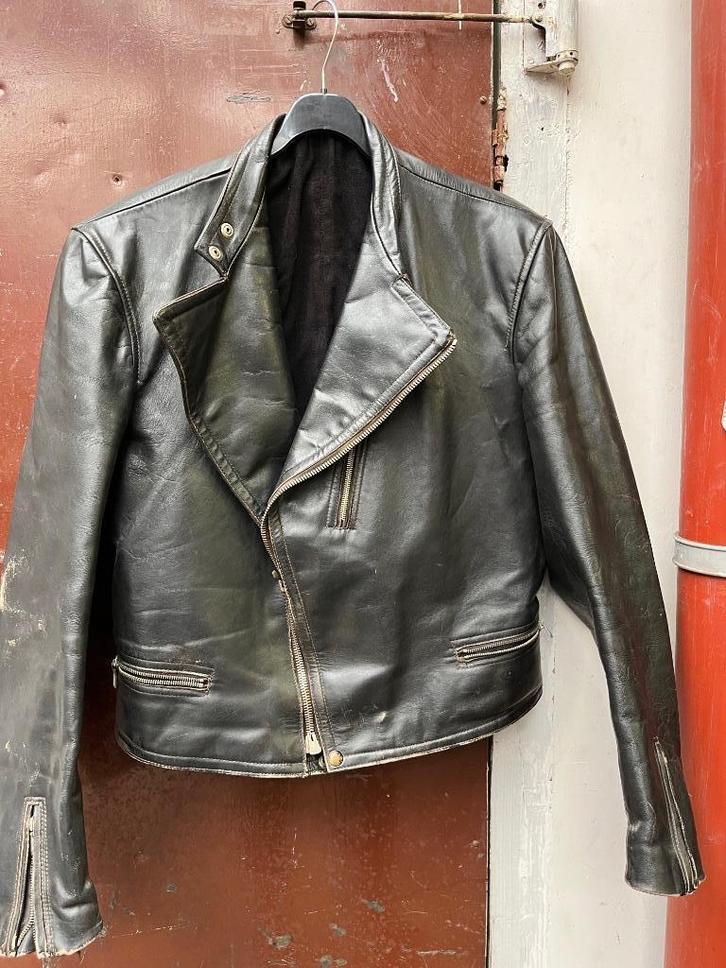 Oude motor jas, Motoren, Kleding | Motorkleding, Jas | leer, Tweedehands, Ophalen