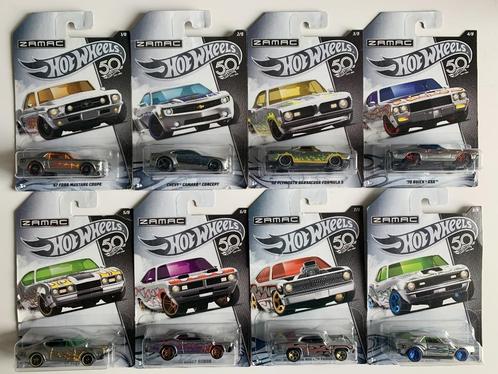 Hotwheels 1:64 Complete Zamac 50 Years Muscle Serie - 8 auto, Hobby en Vrije tijd, Modelauto's | Overige schalen, Nieuw, Auto
